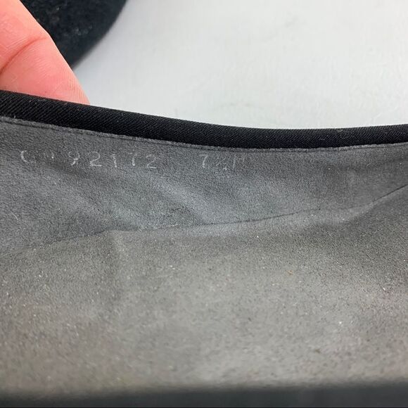 Stuart Weitzman Quilty Black Suede Wedge w/Bow 7.5 - Picture 11 of 14